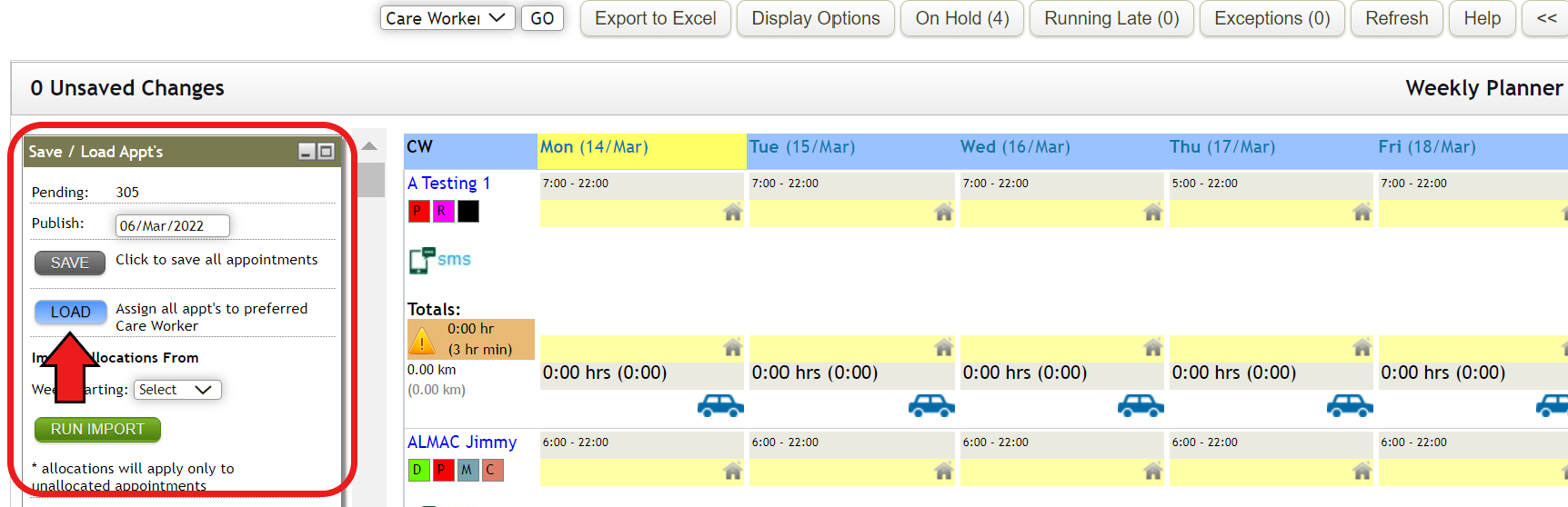 Weekly Planner 3 Scheduling TurnPoint Knowledge Base