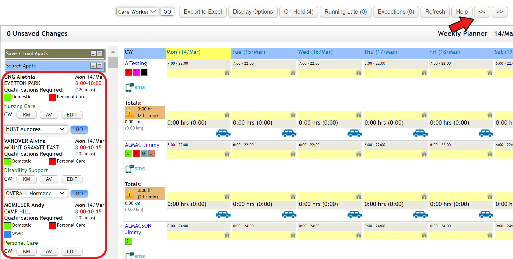 Weekly Planner 3 Scheduling TurnPoint Knowledge Base