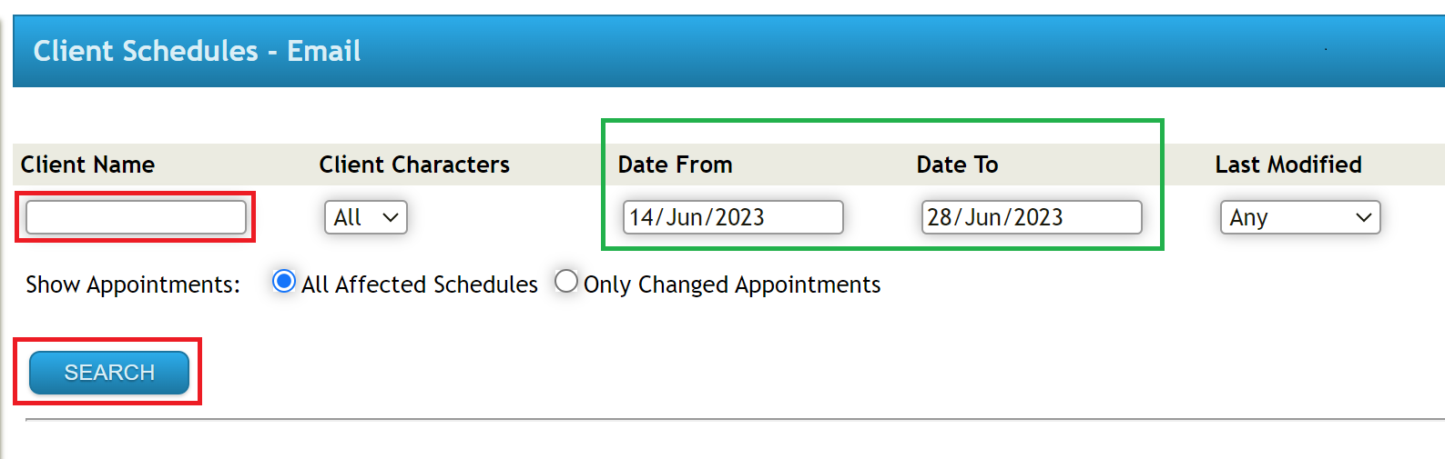 Client Schedules – TurnPoint Knowledge Base